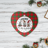 Clan Chisholm Tartan Tartan Crest Gnome Heart Ceramic Ornament EO34 Chisholm Tartan Tartan Christmas